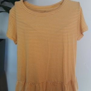 Caslon Stripped Yellow/Orange and White Shirt